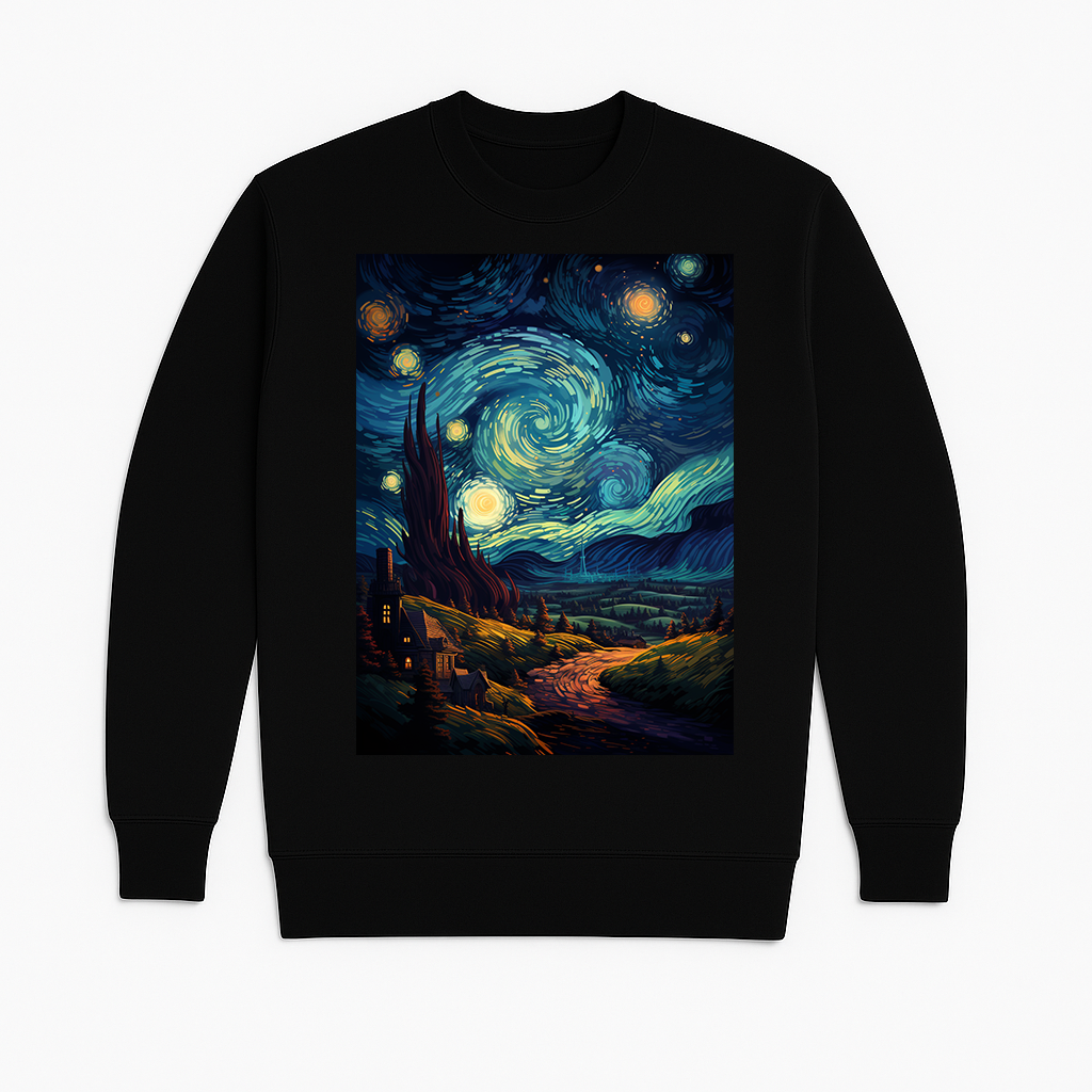 "As The Night Turns" French Terry Crewneck Sweatshirt