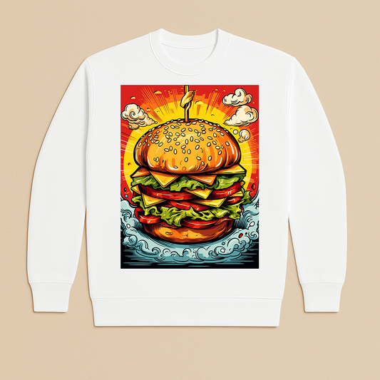 "Burger Me Crazy" French Terry Crewneck Sweatshirt