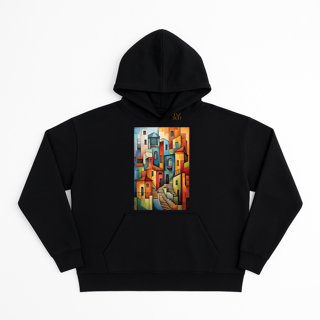 "Cubist Hillside" French Terry Hoodie