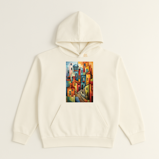 "Cubist Hillside" French Terry Hoodie