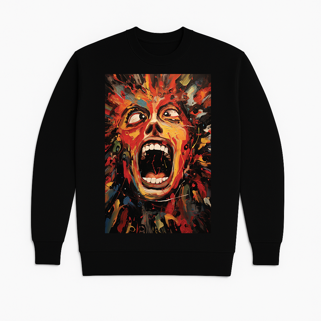 "Scream" French Terry Crewneck Sweatshirt
