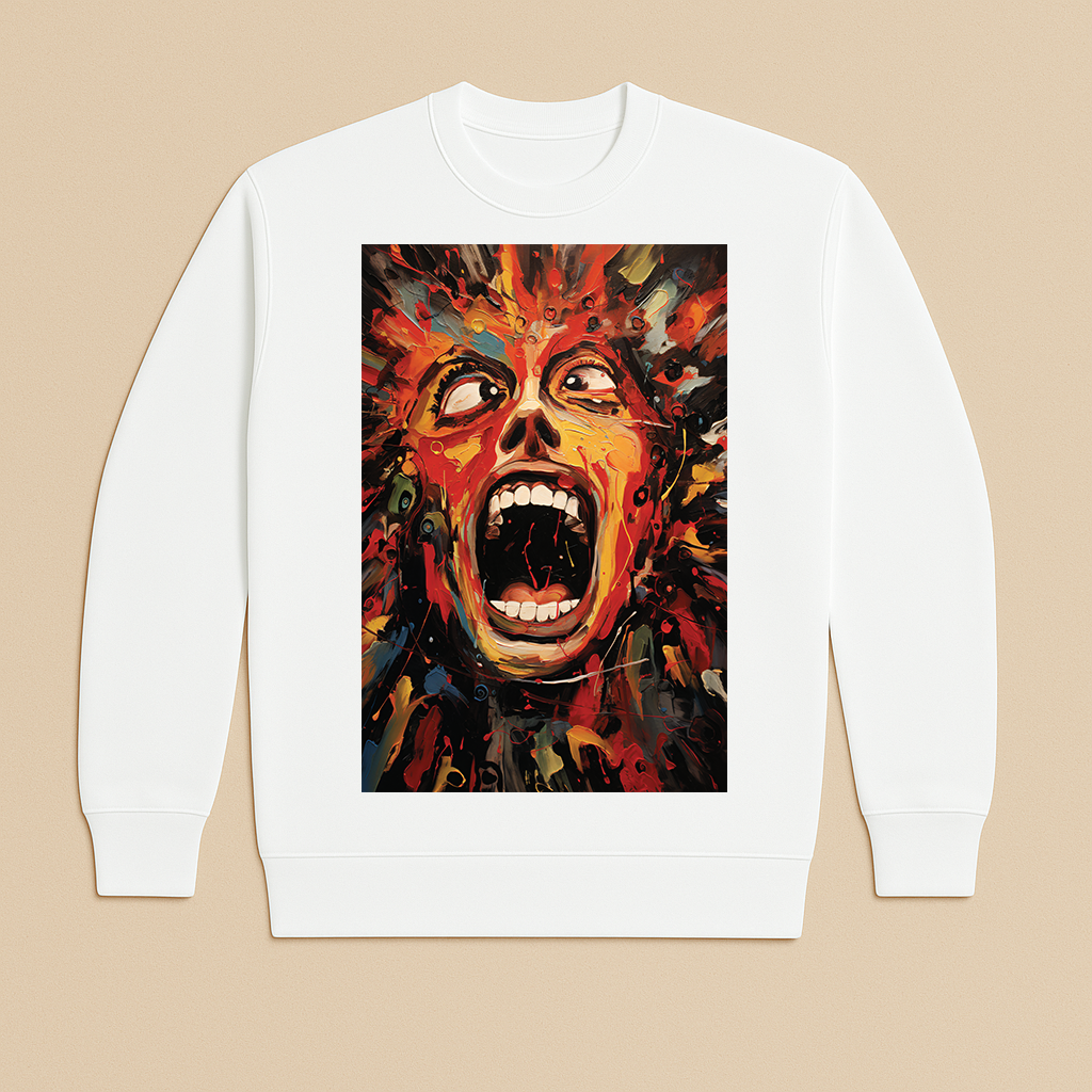 "Scream" French Terry Crewneck Sweatshirt