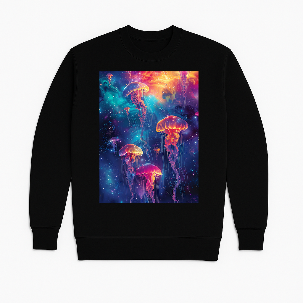 "Jellyfish Galaxy" French Terry Crewneck Sweatshirt