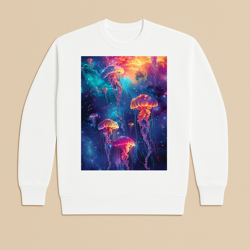 "Jellyfish Galaxy" French Terry Crewneck Sweatshirt