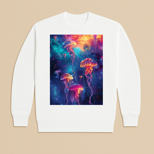 "Jellyfish Galaxy" French Terry Crewneck Sweatshirt