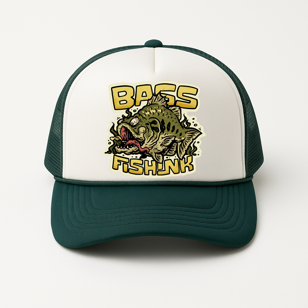 "BASS FISHINK" Trucker Hat
