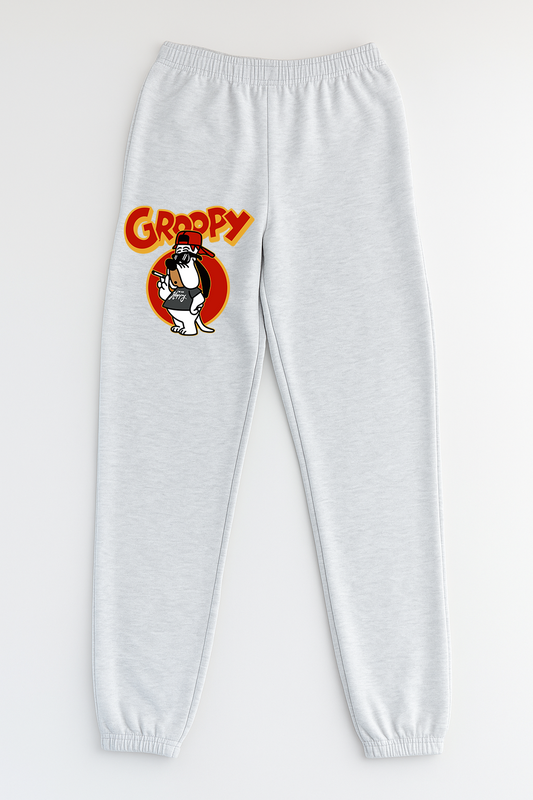 "Groopy" Ash Gray French Terry Fleece Sweatpants