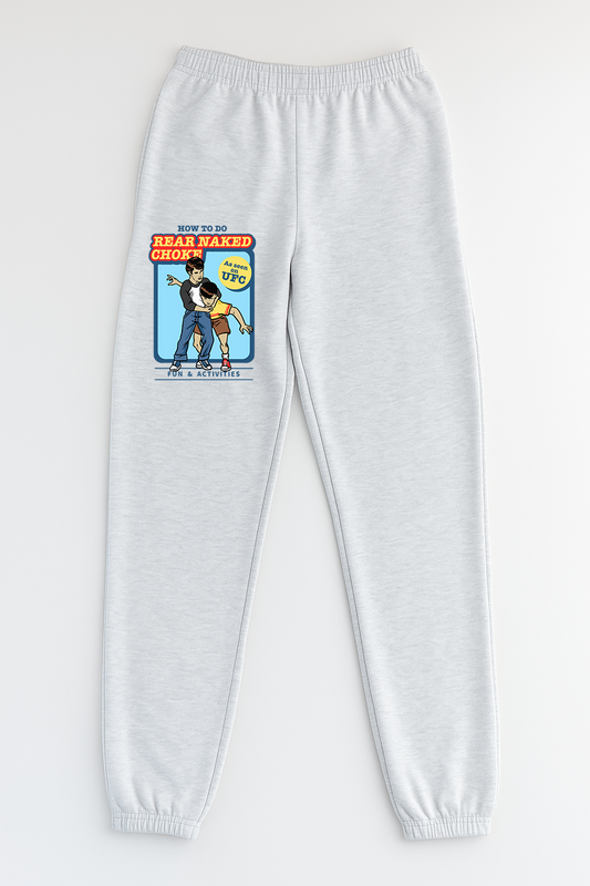 "RNC" Ash Gray French Terry Fleece Sweatpants